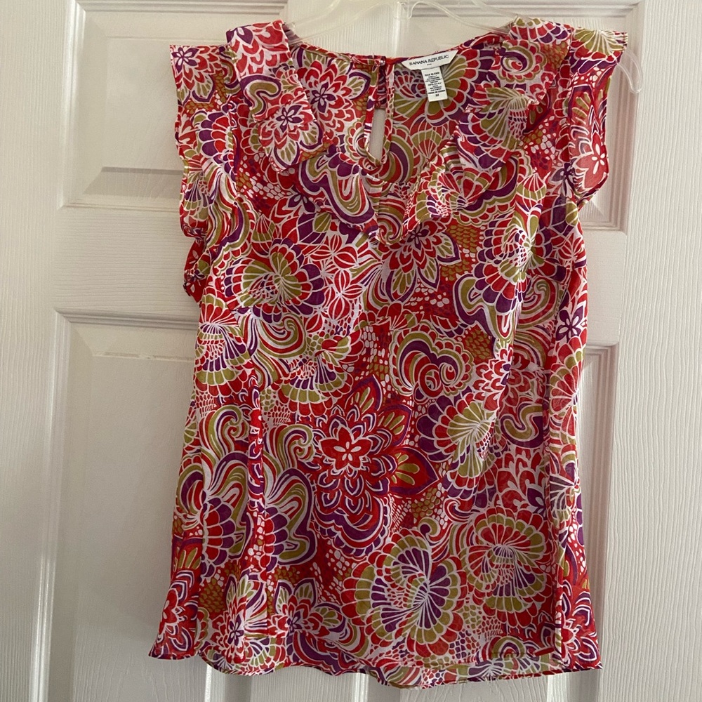Banana Republic Multicolor Floral Blouse
